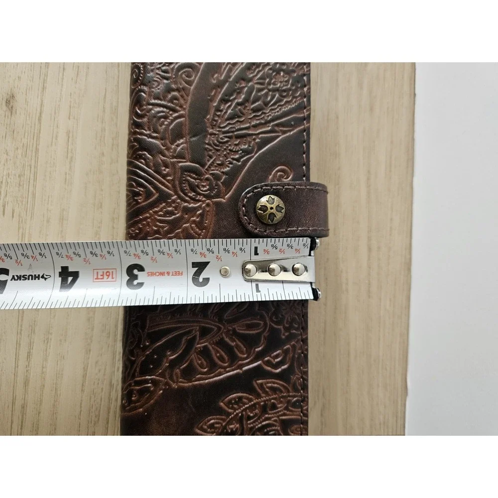 Patricia Nash Dark Brown Tooled Leather Wallet